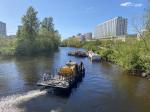 Председатель Комитета по природопользованию проинспектировал ход дноочистных работ на реке Смоленка